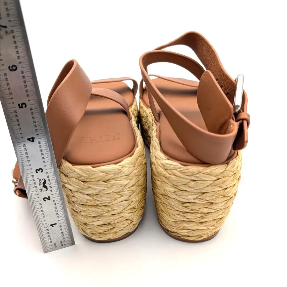 Woven Platform Espadrille Sandals in Brown - Women's